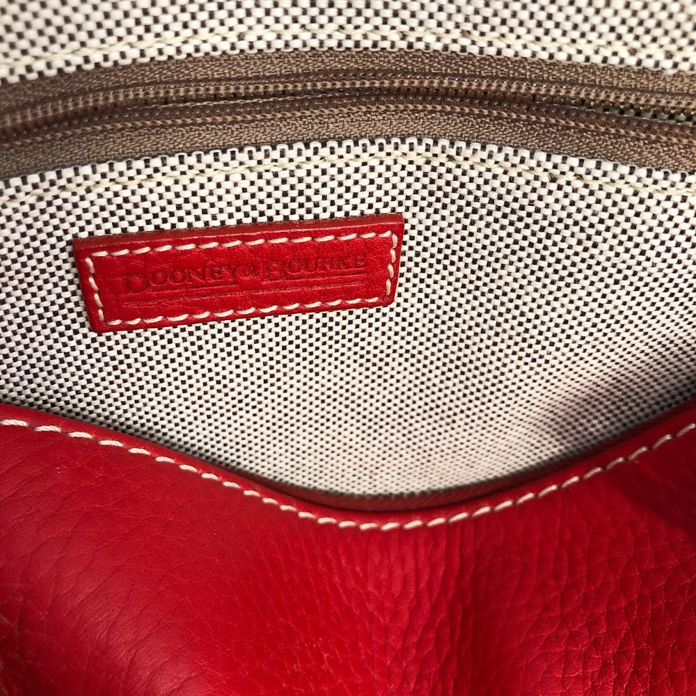 Dooney & Bourke Red Pebble Leather Satchel/Purse - Picture 4 of 10